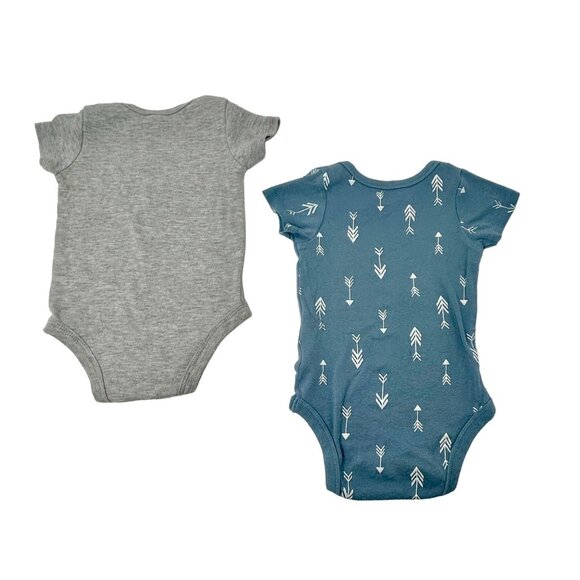 Baby‎ Boys - 5 Body Suits - Blue, Teal, Grey, Blue & White Stripe, - Size 6-9 M - Picture 5 of 10